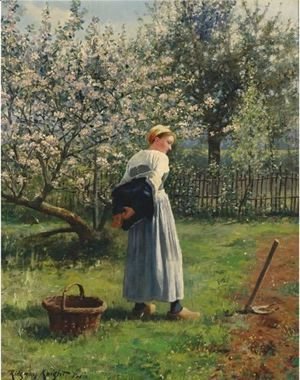 Daniel Ridgway Knight - In The Orchard