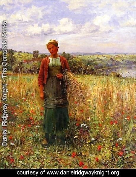 Daniel Ridgway Knight - Gathering Wheat
