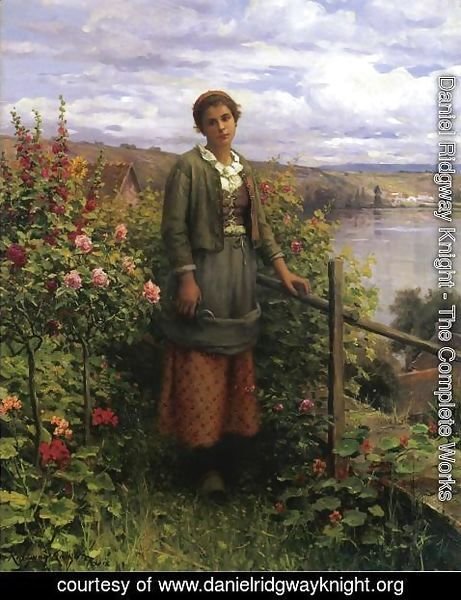 Daniel Ridgway Knight - In Her Garden