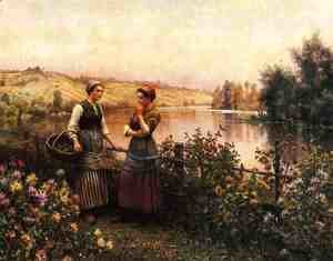 Daniel Ridgway Knight - Stopping For Conversation