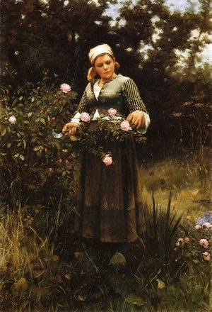 Daniel Ridgway Knight - Gathering Roses