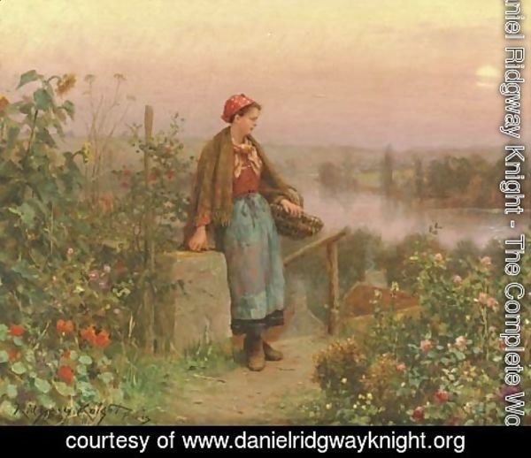 Daniel Ridgway Knight - A Thoughtful Moment