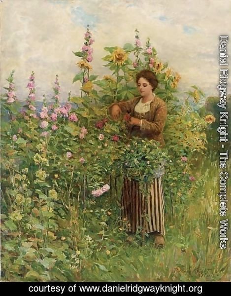 Daniel Ridgway Knight - In the Flower Garden