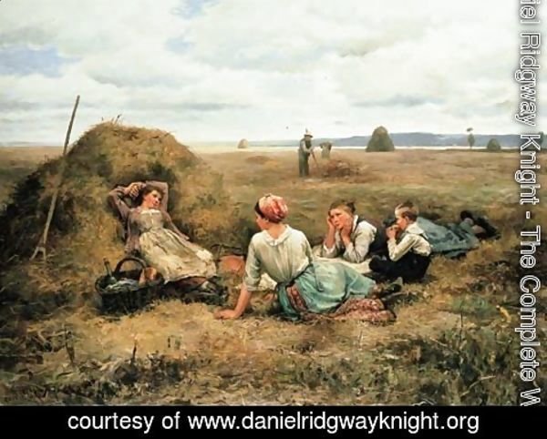 Daniel Ridgway Knight - The Harvesters Resting 2