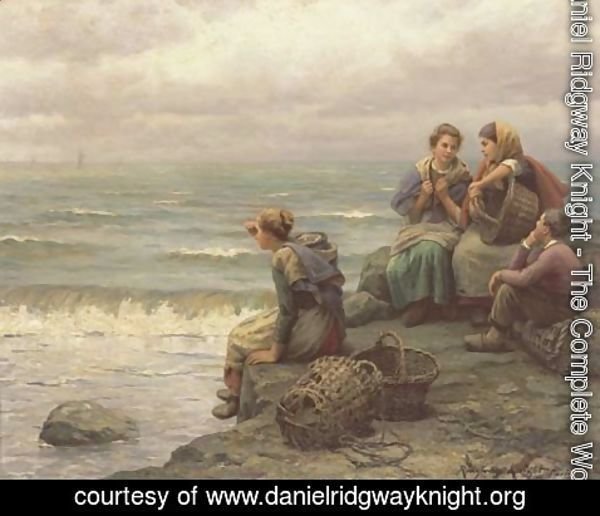 Daniel Ridgway Knight - Awaiting the Return of the Fishing Fleet