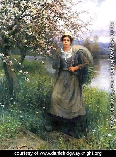 Daniel Ridgway Knight - Apple Blossoms In Normandy