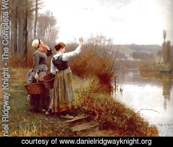 Daniel Ridgway Knight - Hailing The Ferry