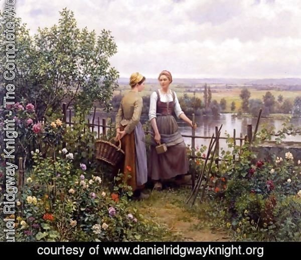Daniel Ridgway Knight - Maria And Madeleine On The Terrace