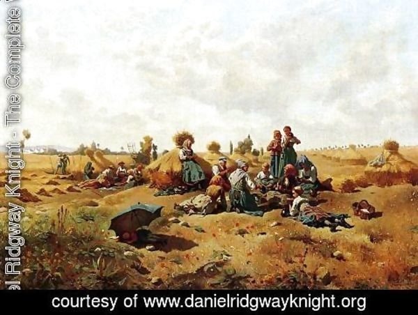 Daniel Ridgway Knight - Resting Harvesters