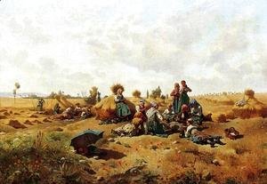 Daniel Ridgway Knight - Resting Harvesters