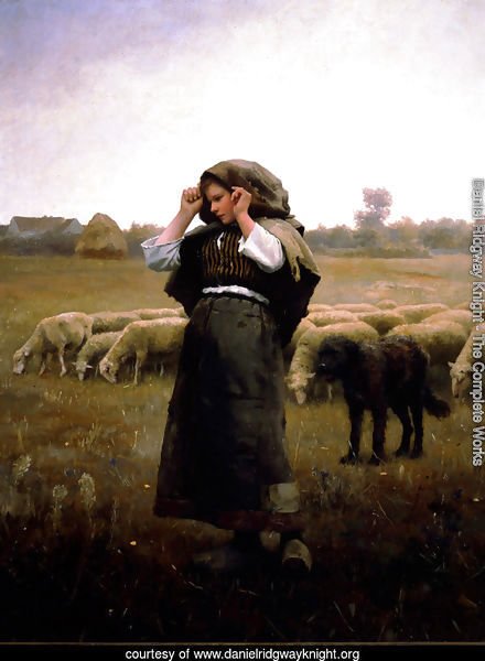 Shepherdess And Her Flock