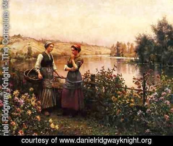 Daniel Ridgway Knight - Stopping For Conversation