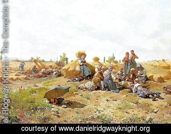 Daniel Ridgway Knight - Harvest Repast  1875