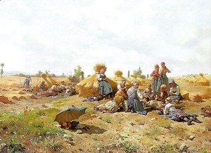 Daniel Ridgway Knight - Harvest Repast  1875